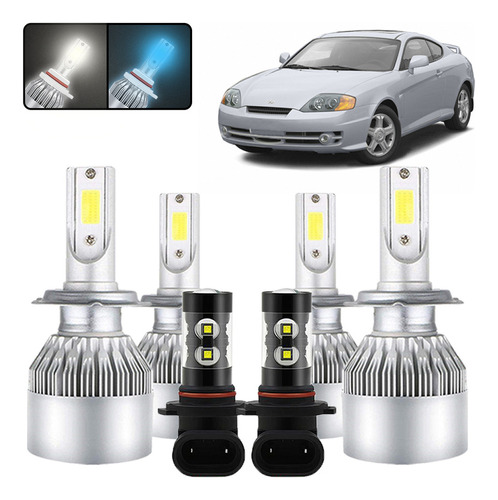 Kit De Focos Led H7 9006 Para Hyundai Tiburon 2003-2006