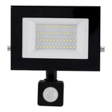 Refletor Led 50w Com Sensor De Presença Holofote Fotocélula