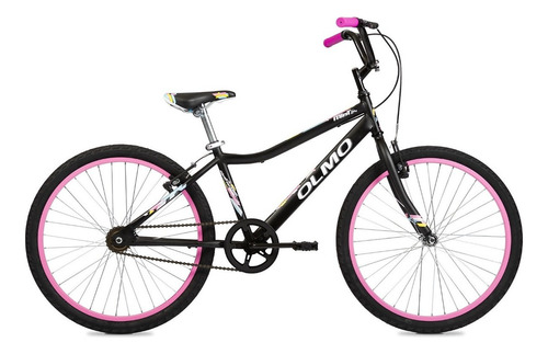 Mountain Bike Infantil Olmo Infantiles Mint  2020 R24 Frenos V-brakes Color Negro/rosa  