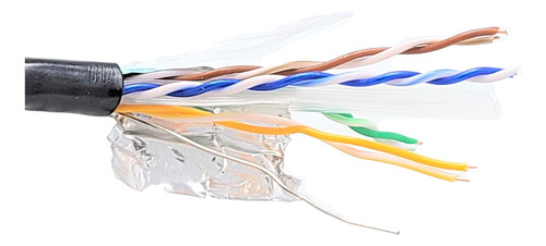 Cable Ethernet Sólido (stp) Cat6 De 250 Pies Micro Conectore