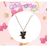 Collar De Luna De Sailor Moon Gato Negro Con Luna