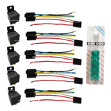 Portarelay + Relay 50amp + Portafusible + Fusible, Kit 5 Un.