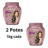 2 Potes Máscara Creme Tratamento Cabelo Dona Skala  Total 2k