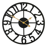 Qukueoy Reloj Moderno De Metal De 14 Pulgadas Con Numeros Ar