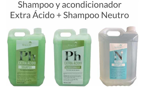 Shampoo-acondicionador Extra Ácido + Shampoo Neutro Maggie