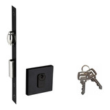 Fechadura Porta Pivotante Rolete Preto Pado Cilindro 74mm