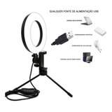 Ring Light Led Usb 16cm Profissional Com Tripé Hing Light