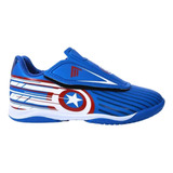 Chuteira Futsal Marvel Capitão America Original Do 28 A 34