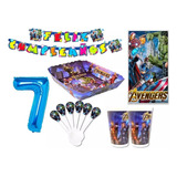 Kit Decoración Avengers X12 Niños + Obsequio