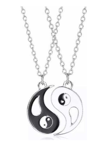 Collares De Yin Yang Para Novios O Amigos  En Acero