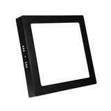 Foco Led Cuadrado 24w Sobrepuesto Negro30x30cm Luz Fria 220v