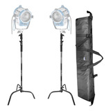 Kit 2 Tripés Iluminação Century Greika 30kg 3,3m + Bolsa