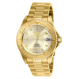 Reloj Hombre Invicta 9010ob Automático Pulso Dorado En Acero