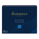 Cartucho De Tinta Para Pluma Estandar Waterman Azul X8