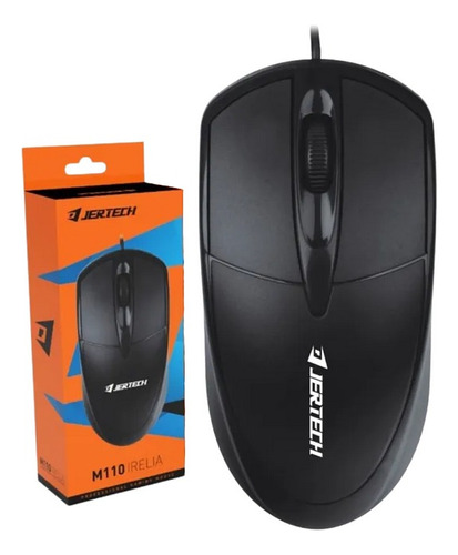 Mouse M110 Alámbrico Usb Jertech Negro