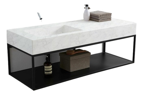 Mesadas Baño Quaystone - Bacha Doble Marmol - Silestone Mm1