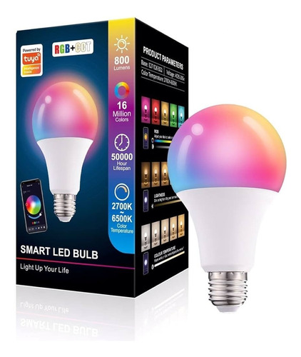 Foco Led Inteligente 10w Rgb + Cct Con Alexa Google Siri  