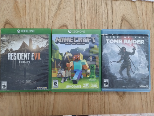 Resident Evil 7, Minecraft Y Rise Of The Tom Raider Xbox One