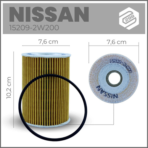 Filtro Aceite Nissan 15209-2w200 Frontier 2006 2007 Patrol Foto 6