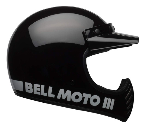 Bell Casco Moto-3 (negro Brillante Clasico - Mediano)