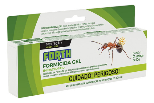 Forth Formicida Gel - Seringa 10g - Acabe Com As Formigas