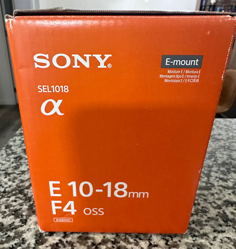 Lente Gran Angular Sony E 10-18mm F/4 Oss Sel1018 Aps-c