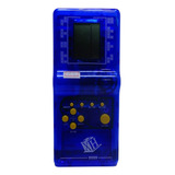 Só Console Mini Game Xh Azul Antigo Retrô Azul Transparente Funcionando