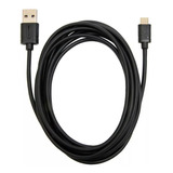 Cable Usb C Tecmaster 2.5mt Datos 480mbps Carga Rápida 5v 3a Color Negro