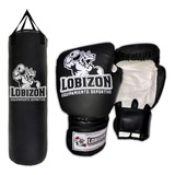 Combo Guantes + Bolsa 90 Cordura Rellena Sparring Muay Thai