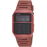 Casio Ca-53wf-4b Calculadora Rojo Reloj Para Hombre Nuevo Cl