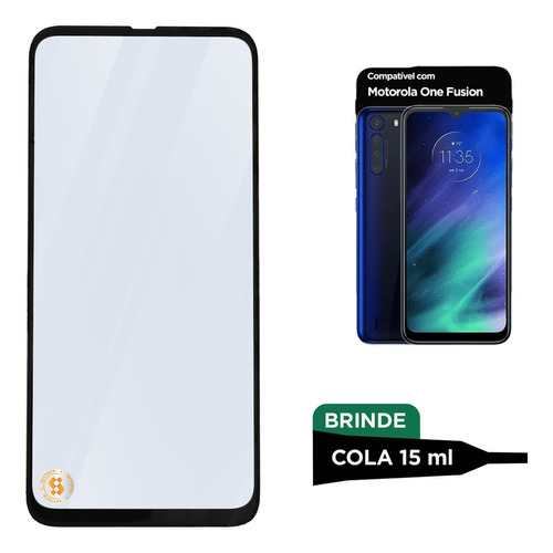 Tela De Vidro Frontal One Fusion Plus Compatível Motorola