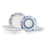 Corelle Boutique - Vajilla Redonda (12 Piezas, Servicio Para