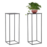 Soporte Plantas Negro De Metal, Soportes De Pedestal, 3...