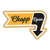 Placa Quadro Flecha Chopp Open - Decoração Bar