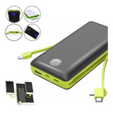 Carregador Portátil 20000mah Power Bank Turbo Usb Anatel 