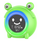 Reloj Despertador Digital Para Niños Usb Wisoee Verde