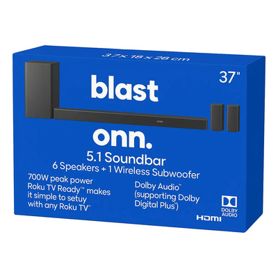 Onn. Barra De Sonido 5.1 Dolby Audio 700w Teatro En Casa Negro | Envío gratis