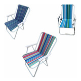 Silla Playera Camping Playa Piscina Verano Liviana Colores