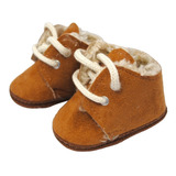 Zapatillas Bebe Botita Plush Y Cordero Con Cordones 2 Pares