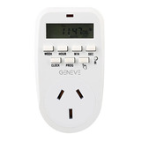 Temporizador Digital Geneve Enchufable Reloj Timer 10 Amp