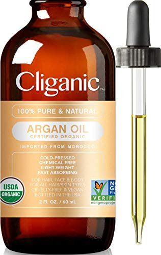 Aceite De Argán Orgánico Cliganic Puro Para Cabello Cara