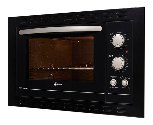 Forno Elétrico De Embutir Fischer Fit Line 44l 127v Preto