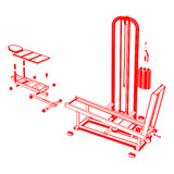 Plano Máquina Para Piernas Horizontal, Elementos De Gimnasio