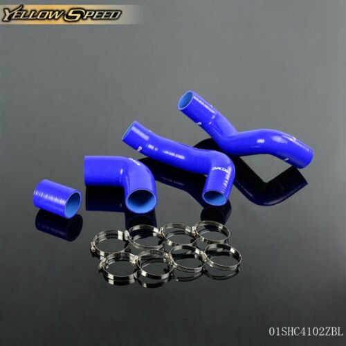 4pcs Blue Silicone Intercooler Turbo Pipe Hose Fit For L Ccb