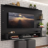 Painel Para Tv Quarto Até 60 Polegadas Madesa Alfa Cor Preto