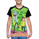 Camiseta/camisa Infantil Rick E Morty - Adolescente