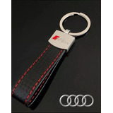 Llavero Para Audi  S-line Con Costuras Rojas