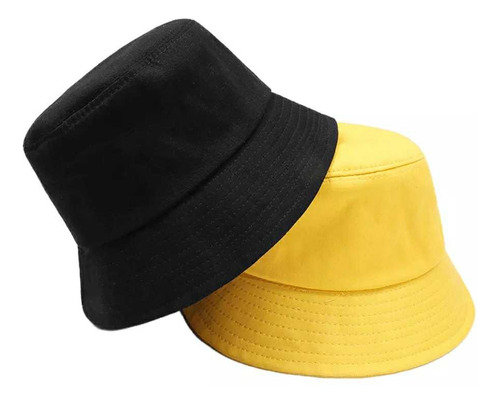 Gorro Bucket Hat Hombre Mujer Sombrero Pescador Colores Liso