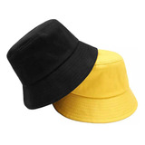 Gorro Bucket Hat Hombre Mujer Sombrero Pescador Colores Liso