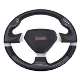 Volante Automotriz Vinil Fibra Carbon Centro Grd